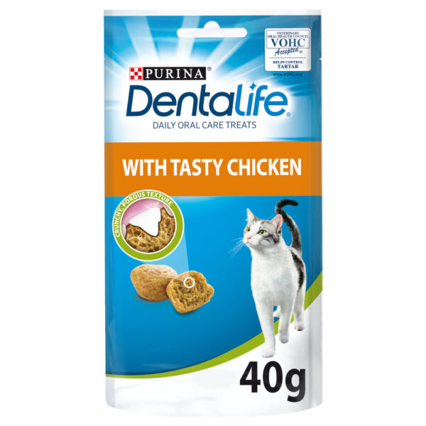 8 x 40 g Purina Dentalife Kattetannpleie-Snacks til spesialpris! - med kylling