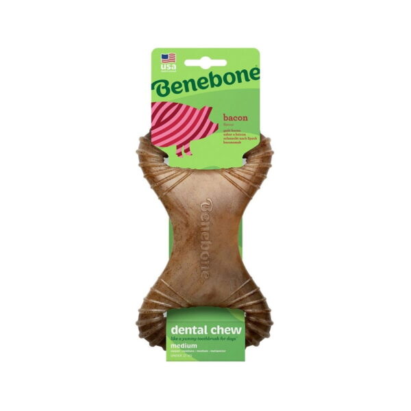 Benebone Dentaltyggbein i Nylon med Baconsmak (M)