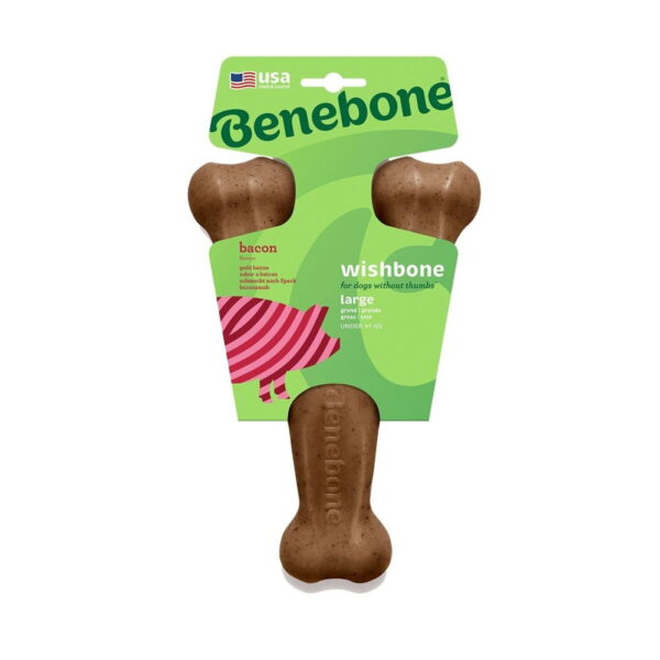 Benebone Wishbone Hundben i Nylon med Baconsmak (L)