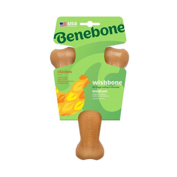 Benebone Wishbone Hundebein i Nylon Kylling mak (M)