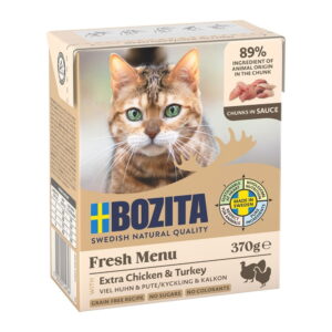 Bozita Biter i Saus Kylling & Kalkun 370 g