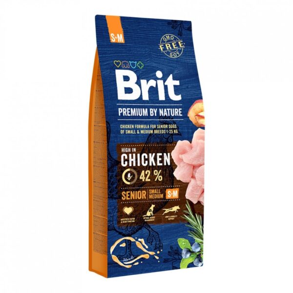 Brit Premium By Nature Dog Senior Small & Medium Chicken (15 kg)