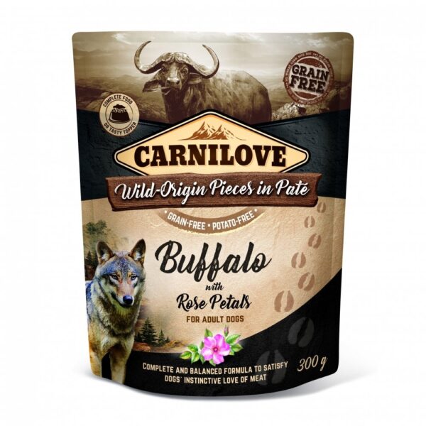 Carnilove Dog Adult Buffalo with Rose Petals Paté 300 g