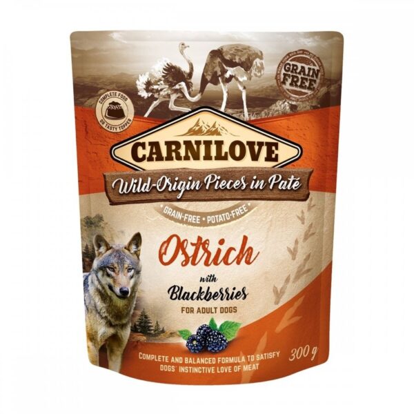 Carnilove Dog Adult Ostrich with Blackberries Paté 300 g