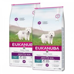 Eukanuba Daily Care Adult  Sensitive Skin 2 x 12kg