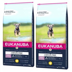 Eukanuba Puppy Grain Free Small & Medium Chicken 2 x 12kg