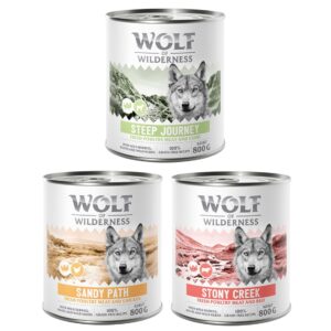 10 % Rabatt! Wolf of Wilderness mixpakker - 6 x 800 g (bokser): 2x Fjærkre & Kylling