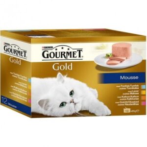 Gourmet Gold Mousse Kjøtt & Fisk 12 x 85 g