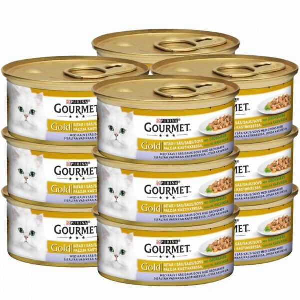 Gourmet Gold Bitar i Sås Kalv & Grönsaker 12x85 g