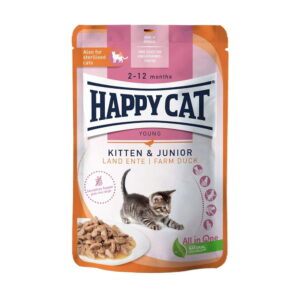 Happy Cat Kitten & Junior Farm Duck 85 g