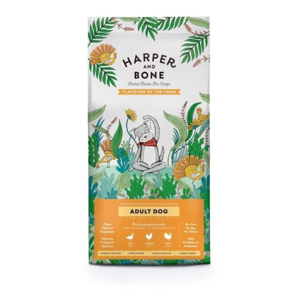 Harper & Bone Dog Adult Medium/Large Flavours Farm (18 kg)