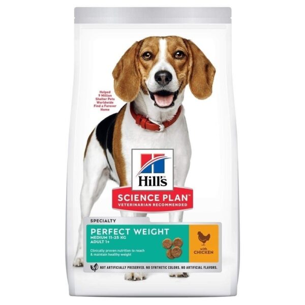 Hill&apos;s Science Plan Dog Adult Medium Perfect Weight Chicken (12 kg)