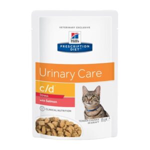 Hill&apos;s Prescription Diet Feline c/d Urinary Care Stress Salmon 12x85 g