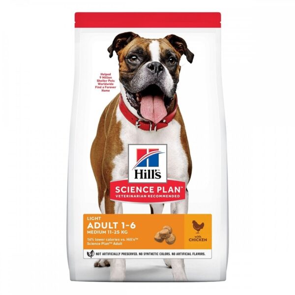 Hill&apos;s Science Plan Dog Adult Medium Light Chicken (14 kg)