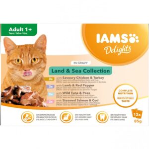 Iams Delights in gravy Multipack Land & Sea 12x85 g