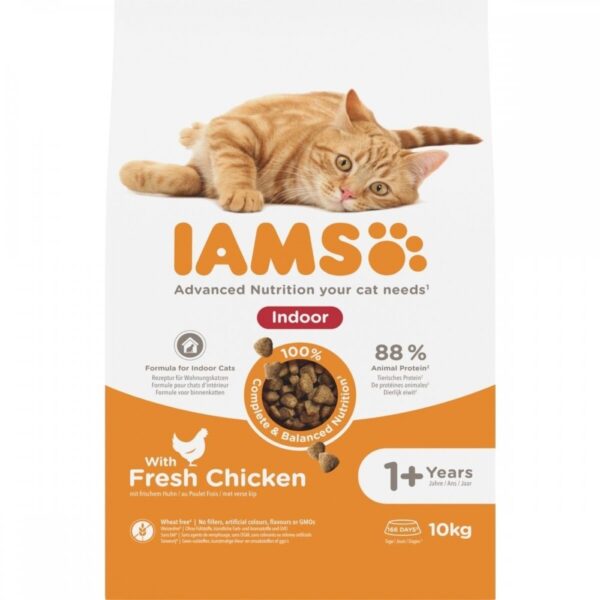 Iams for Vitality Cat Adult Indoor Chicken (10 kg)