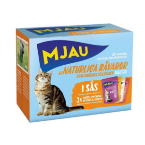 Mjau Multipack Kjøttsmaker i saus 12x85 g