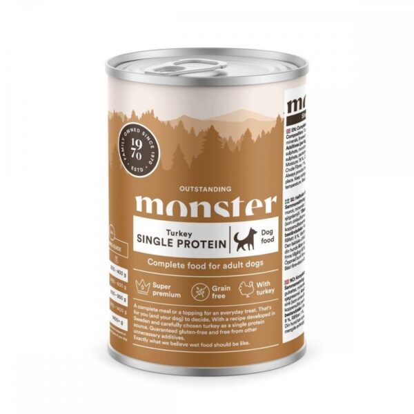 Monster Dog Adult Single Protein Turkey 400 g