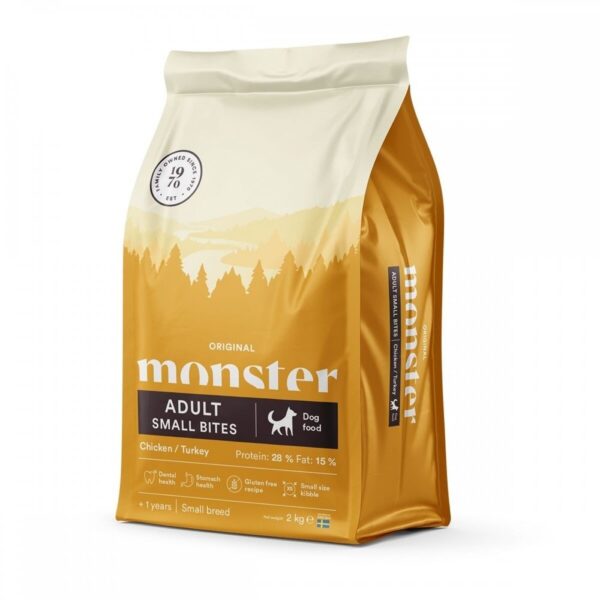 Monster Dog Adult Small Bites Chicken and Turkey (2 kg)