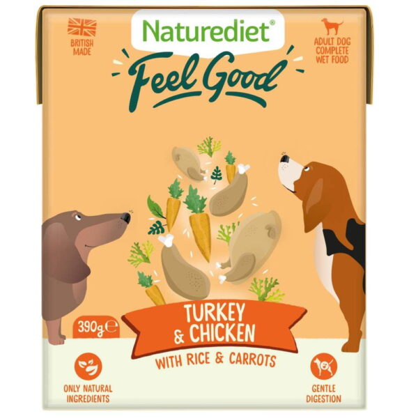 Naturediet Feel Good Kalkun & Kylling (390 g)