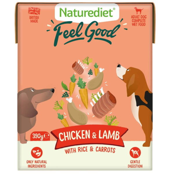 Naturediet Feel Good Kylling og lam (390 g)