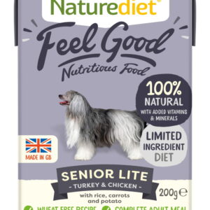 Naturediet Feel Good Senior Lite Kalkun og Kylling (390 g)