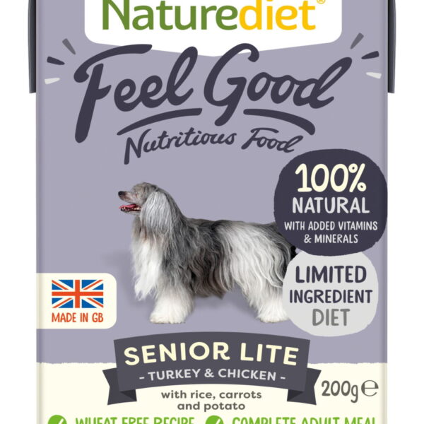 Naturediet Feel Good Senior Lite Kalkun og Kylling (390 g)