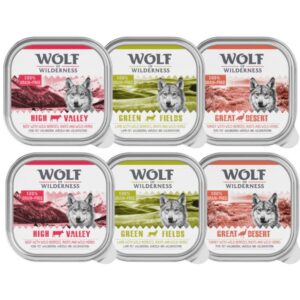 Wolf of Wilderness Adult 6 x 300 g Blandingspakke: storfekjøtt