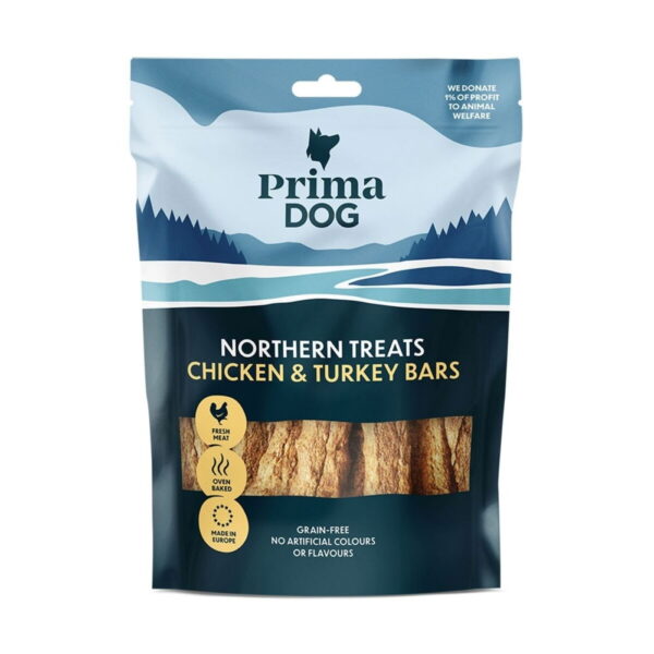 PrimaDog Northern Bars Tyggepinne Kylling & Kalkun 150 g