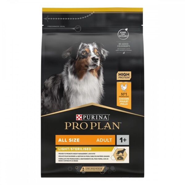 Purina Pro Plan Dog  Adult All Sizes Light/Sterilised (3 kg)