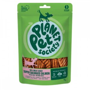 Planet Pet Society Dog Jerky Hundegodteri Laks 90 g