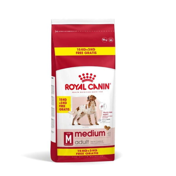 Royal Canin Medium Adult tørrfôr til hund (15+3 kg)