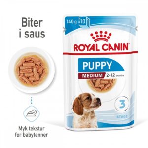 Royal Canin medium Puppy Gravy(10x140g)