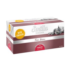 Smilla Fine Menu med nytelsekjerne 8 x 100 g - Kylling/ Storfe / Gulrot