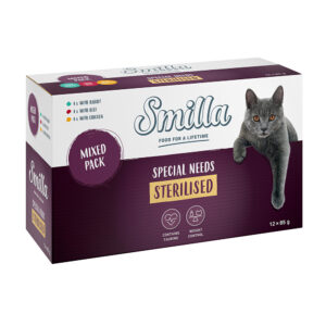 Smilla Sterilised porsjonsposer - blandet pakke - 12 x 85 g