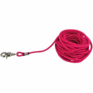 Rosa nylon sporline / Langline til hund