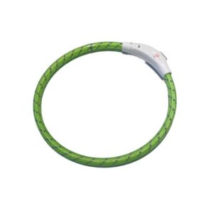 Small MAX Flashband LED-ring til hund (ca 35cm) Grønn