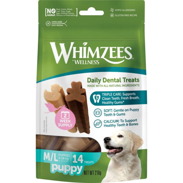 Whimzees Puppy Dental M/L 7-Pack (14-pakk)