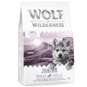 Wolf of Wilderness Junior "Wild Hills" - Kylling & and - 5 x 1 kg