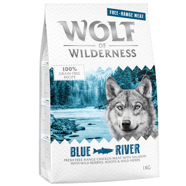 Wolf of Wilderness Adult "Blue River" - Frttgående kylling & laks - 1 kg