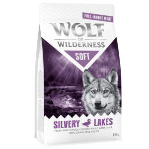 Wolf of Wilderness "Soft - Silvery Lakes" - Frittgående kylling & and - 5 x 1 kg